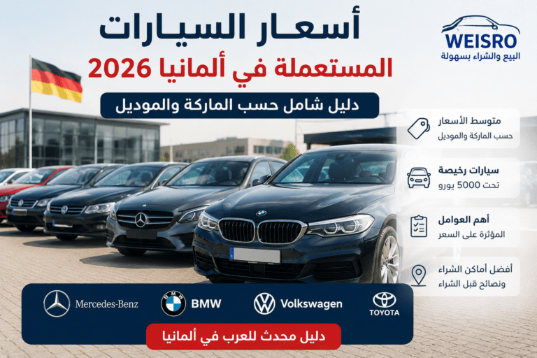 أسعار السيارات المستعملة في ألمانيا 2026 دليل شامل للماركات مثل مرسيدس وBMW وسيارات رخيصة للعرب في ألمانيا