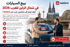 بيع السيارات في شمال الراين للعرب 2026 عبر وايسرو weisro بأفضل سعر وأسرع طريقة