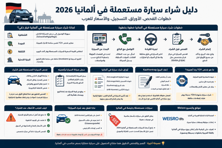 شراء سيارة مستعملة في ألمانيا 2026: